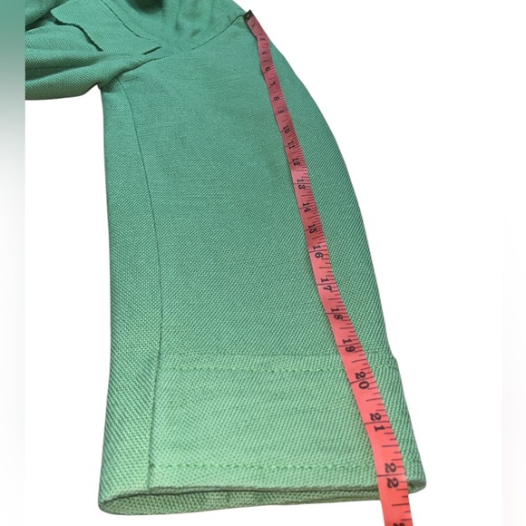 VINCE SAHARIENNE JACKET WOMENS SIZE MEDIUM GREEN LINEN BLEND BELTED - Picture 9 of 12